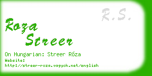 roza streer business card
